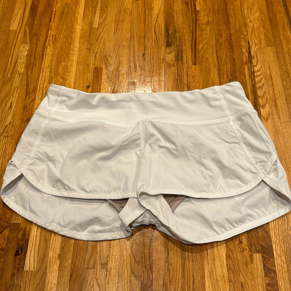Lululemon speed up short. White. Size 4